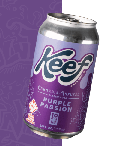 Photograph of product: Keef Xtreme Soda 100mg Purple Passion