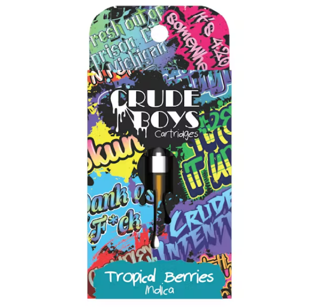 Photograph of product: Crude Boys | Tropical Berries | Vape Cart Oui'd