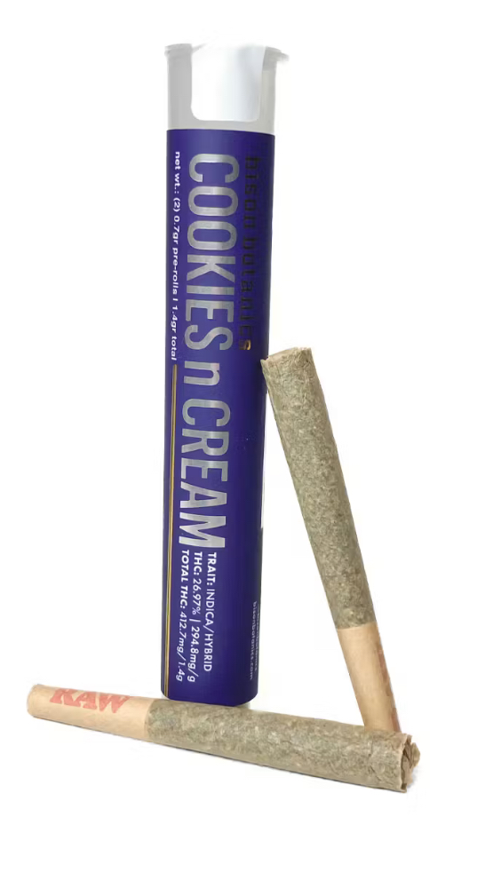 Photograph of product: Cookies n Cream- 2pk Pre-Roll - Bison Botanics