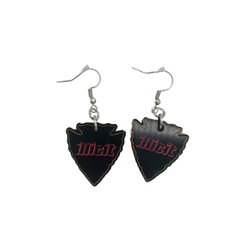 Photograph of product: Arrowhead Dangle Earrings Illicit - Black