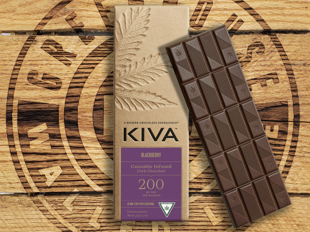 Photograph of product: Kiva | Blackberry Dark Chocolate | 200mg
