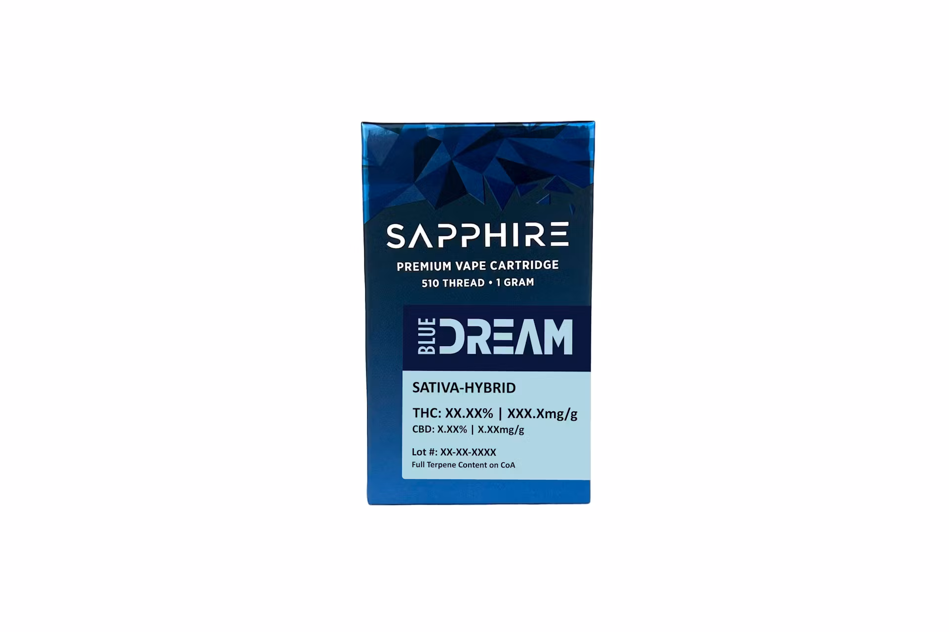Photograph of product: Sapphire Premium 510 Cartridge - Oui'd, Blue Dream