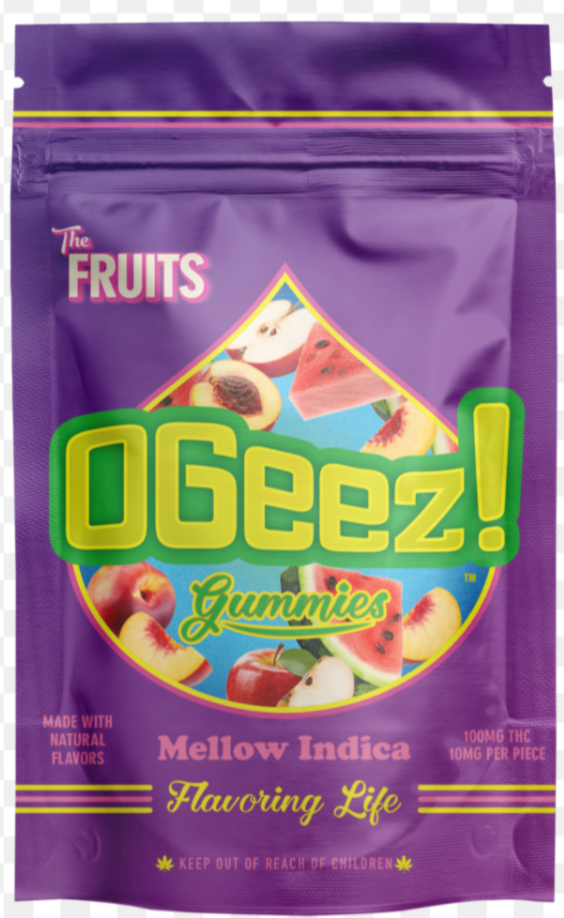 Photograph of Product: OGEEZ THE FRUITS MELLOW 10PK GUMMIES 100MG