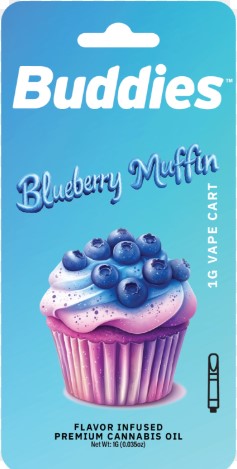 Photograph of product: Flavored Distillate Cartridge | Blueberry Muffin | 1g