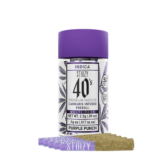Photograph of product: 40's PR:  Purple Punch 5PK Infused PR - 