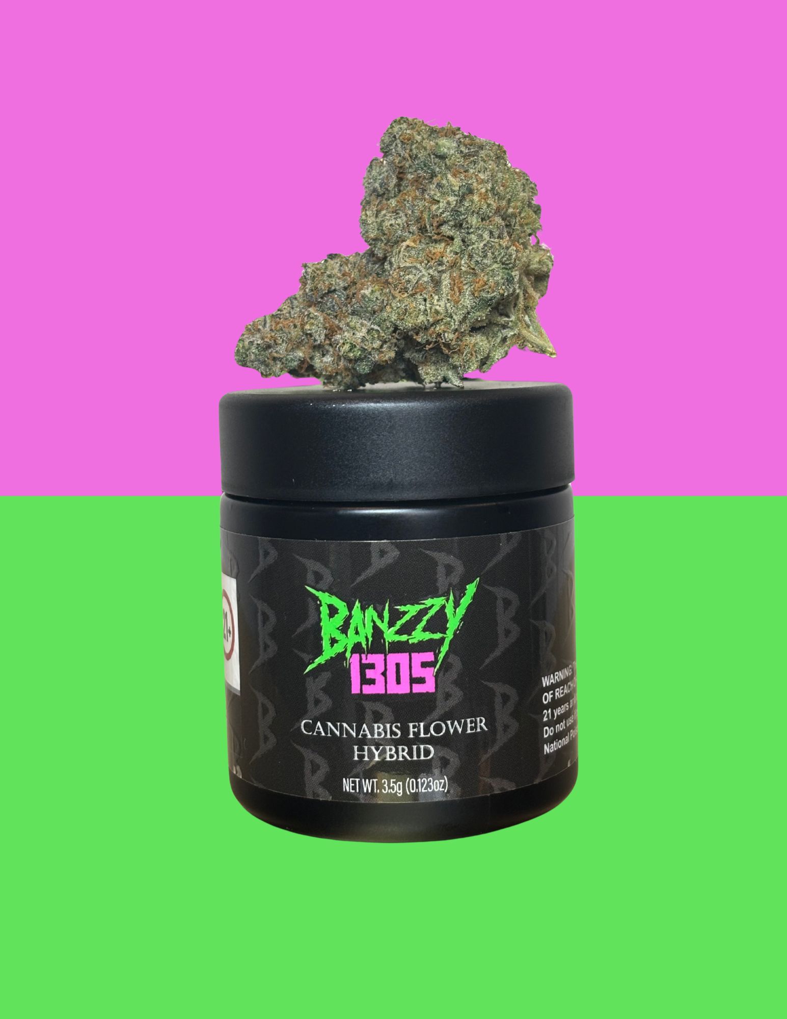 Photograph of product: Banzzy 1305 | 3.5 Indoor Flower Jar | Blood Bath - 3.5g