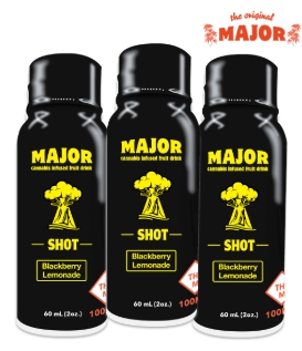 Photograph of product: Major - Blackberry Lemonade 100mg Infused Fruit Drink