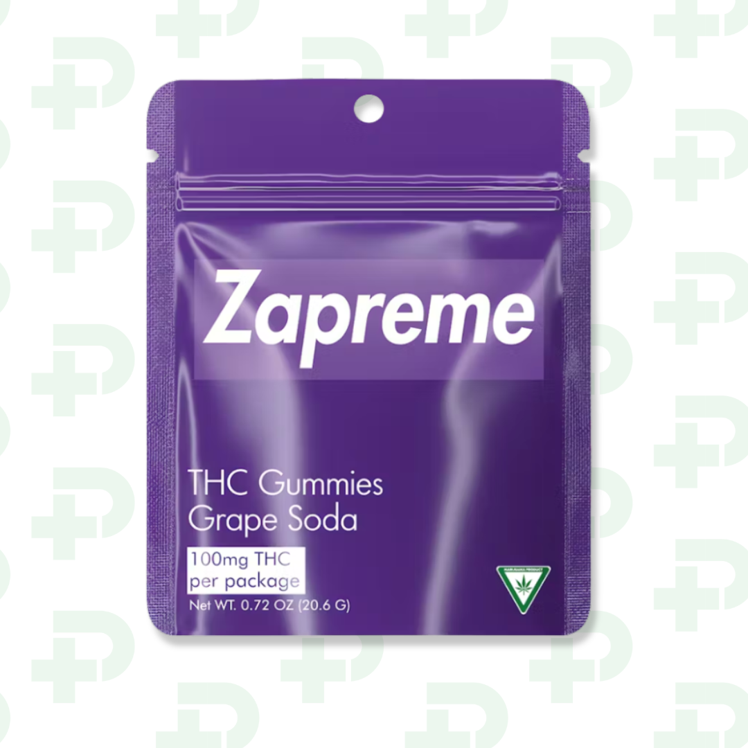 Photograph of product: Zapreme 100mg Gummies - Grape Soda