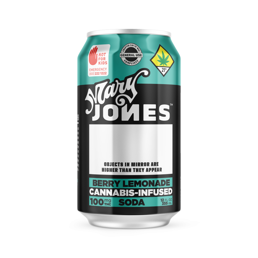 Photograph of product: Mary Jones | Berry Lemonade | 12 fl oz Soda | DOH | 100mg TH-oui