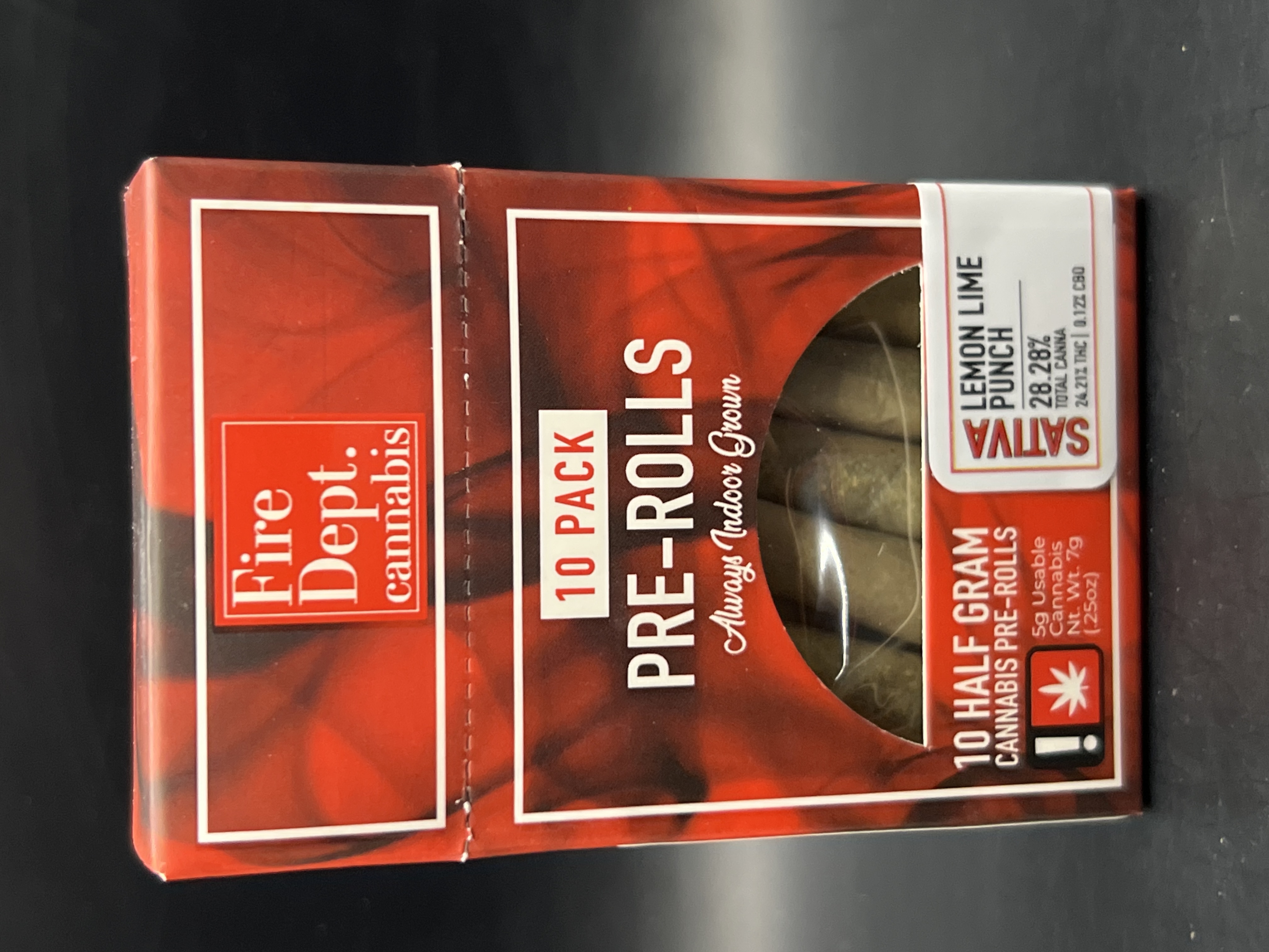 Photograph of product: Fire Dept. Lemon Lime Punch Pre-Roll 10pk