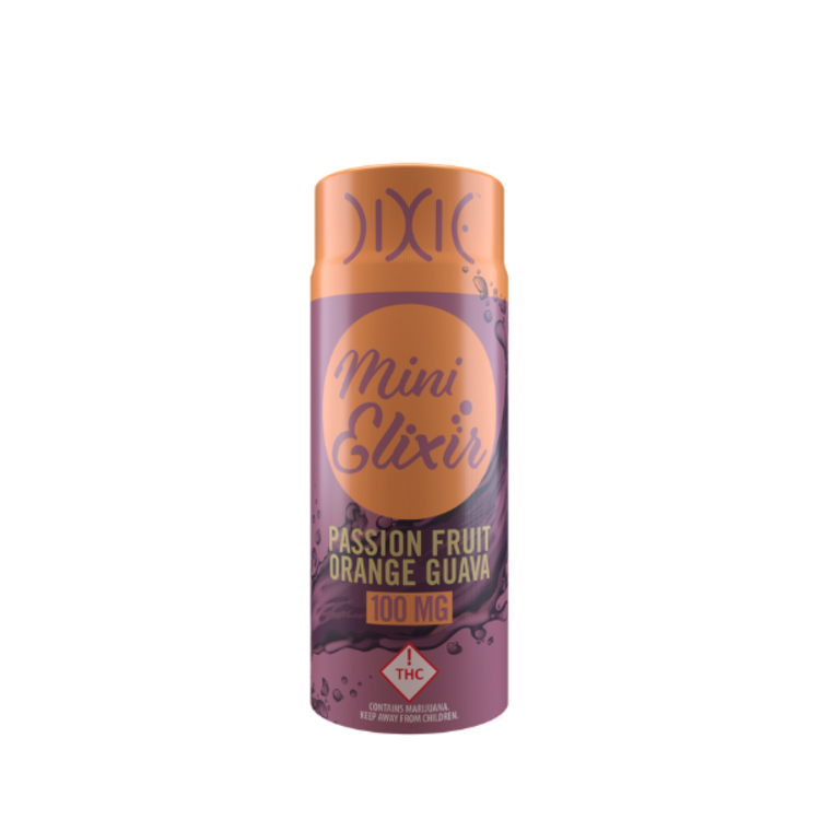 Photograph of product: Dixie - Passion Fruit Orange Guava Mini Exixir 100MG