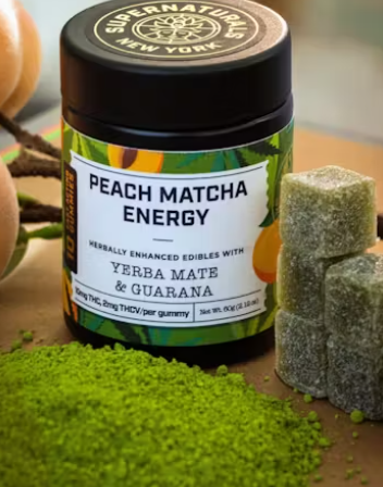 Photograph of product: Supernaturals | Gummies 10 Pack | Peach Matcha Energy | 100mg
