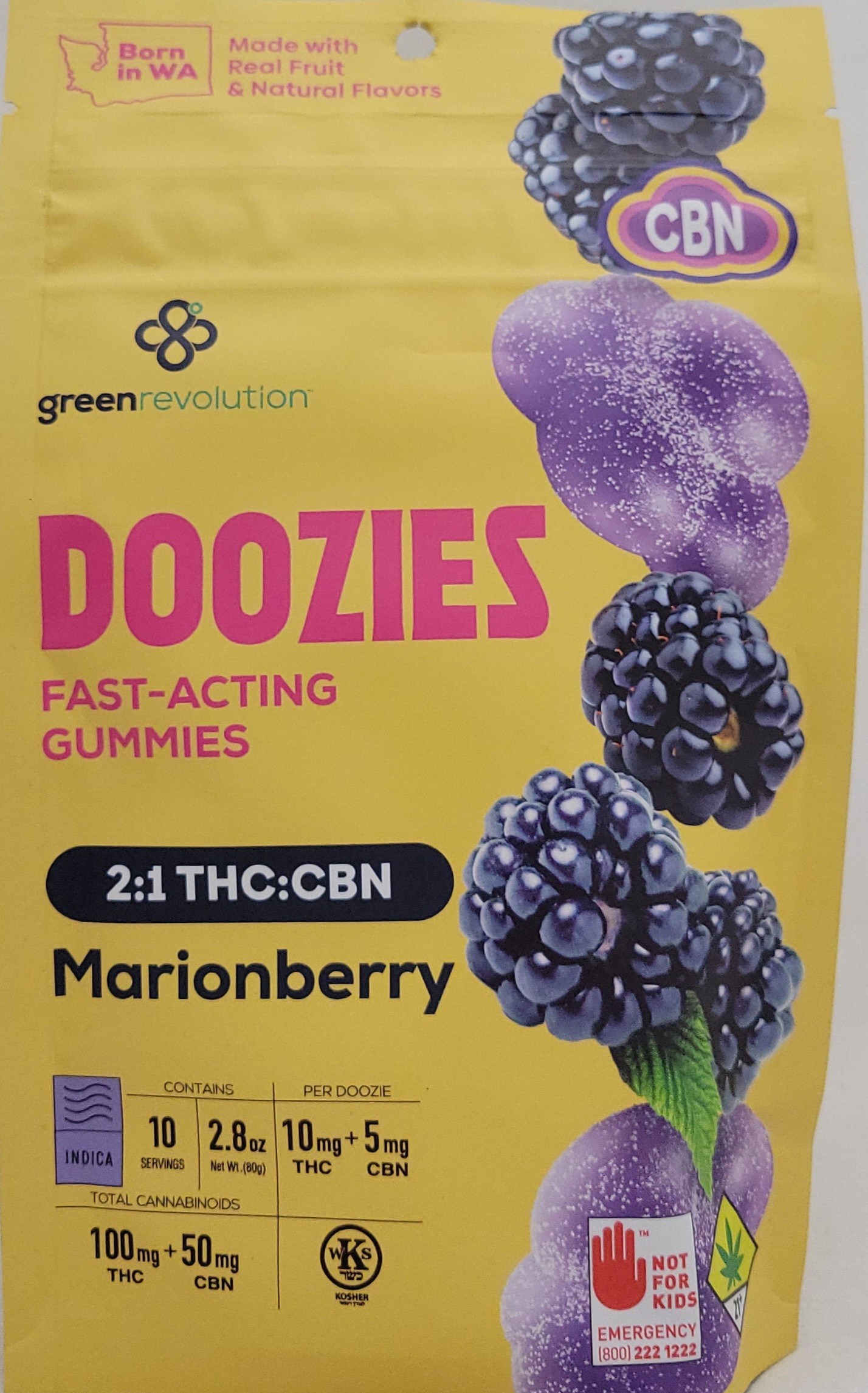 Photograph of Product: Marionberry Chill 2:1 THC:CBN | 10 Pack *General Use Compliant*