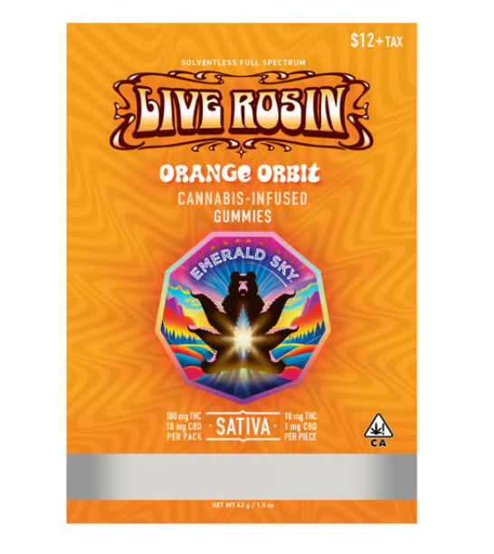 Photograph of product: Orange Orbit Oui'd Live Rosin Gummies 100mg   100 Mg