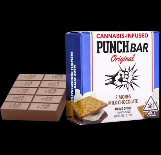 Photograph of product: S'Mores Milk Chocolate 100mg Punch Bar - 