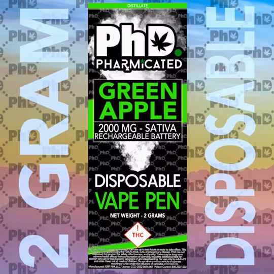 Photograph of product: Green Apple (S) Disposable 2g