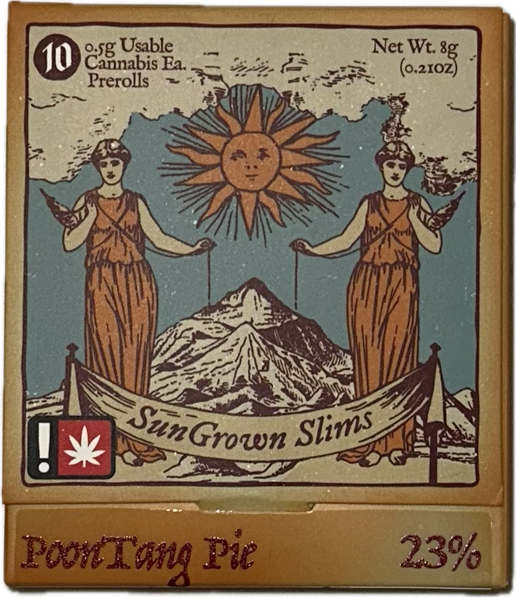 Photograph of product: Poontang Pie Sungrown Slims Pre-Roll 10pk