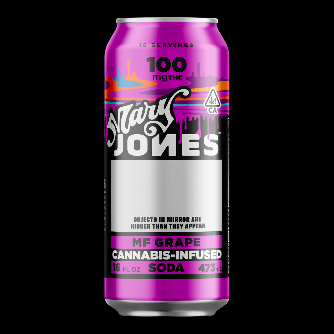 Photograph of product: MF Grape Soda 16oz 100mg Soda Mary Jones