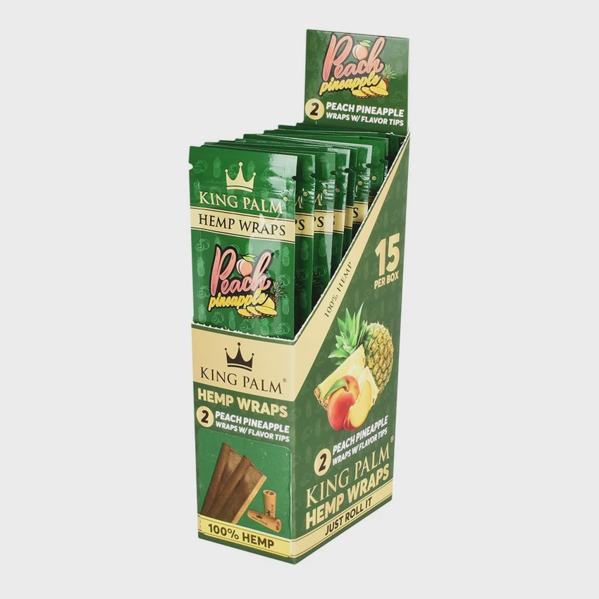 Photograph of product: King Palm Hemp Wraps | 2pc | Peach Pineapple