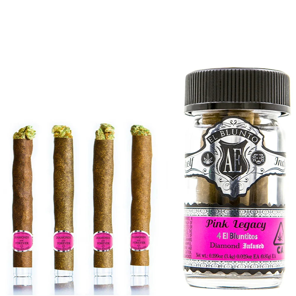 Photograph of product: El Bluntito - Pink Legacy - Diamond Infused Blunt Pack - 3.4g (4x0.85g)