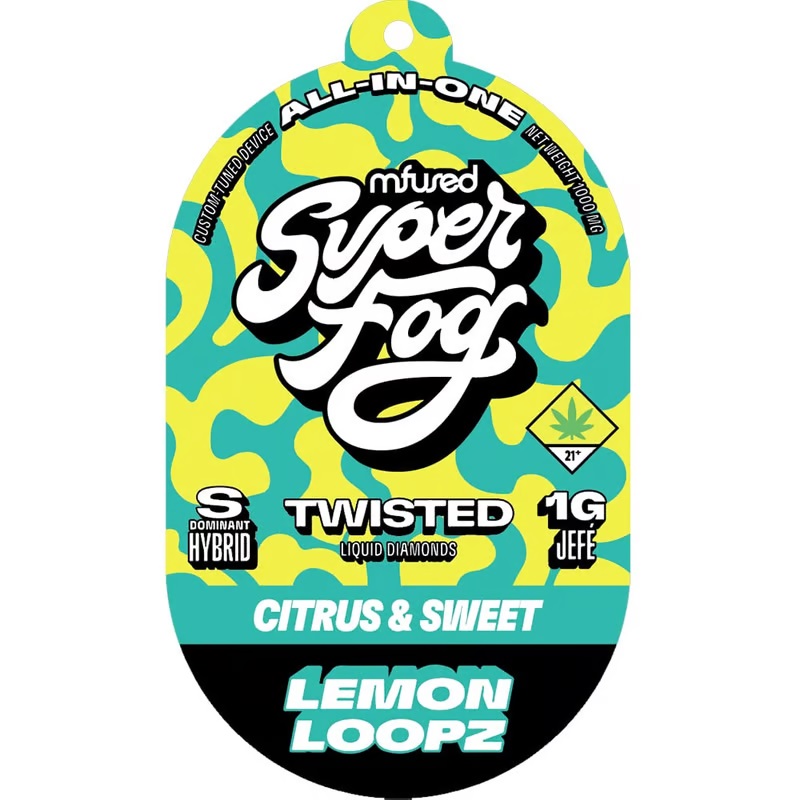 Photograph of product: Lemon Loopz Twisted Melted Diamonds Disposable Vape