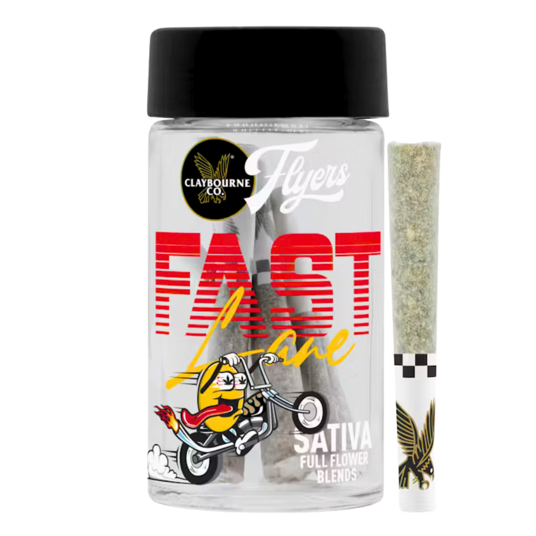 Photograph of product: FAST LANE FULL FLOWER PREROLL 7PK (BLUE DREAM X DURBAN POISON))