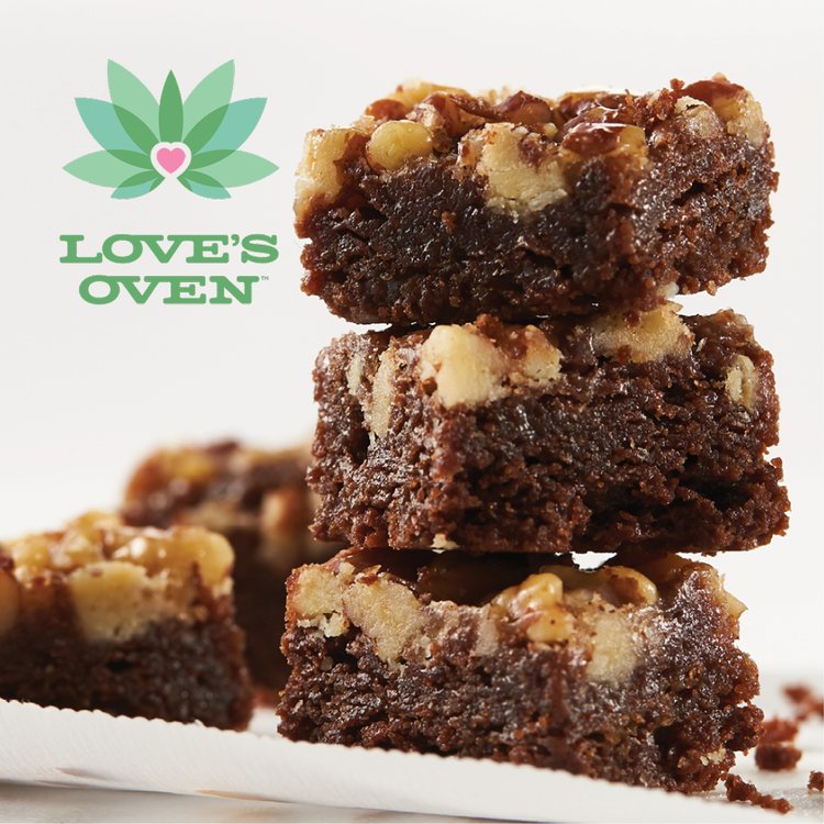 Photograph of product: 100mg Brownies | Love's Oven - | (H) Wheat Free Peanut Butter Brownie