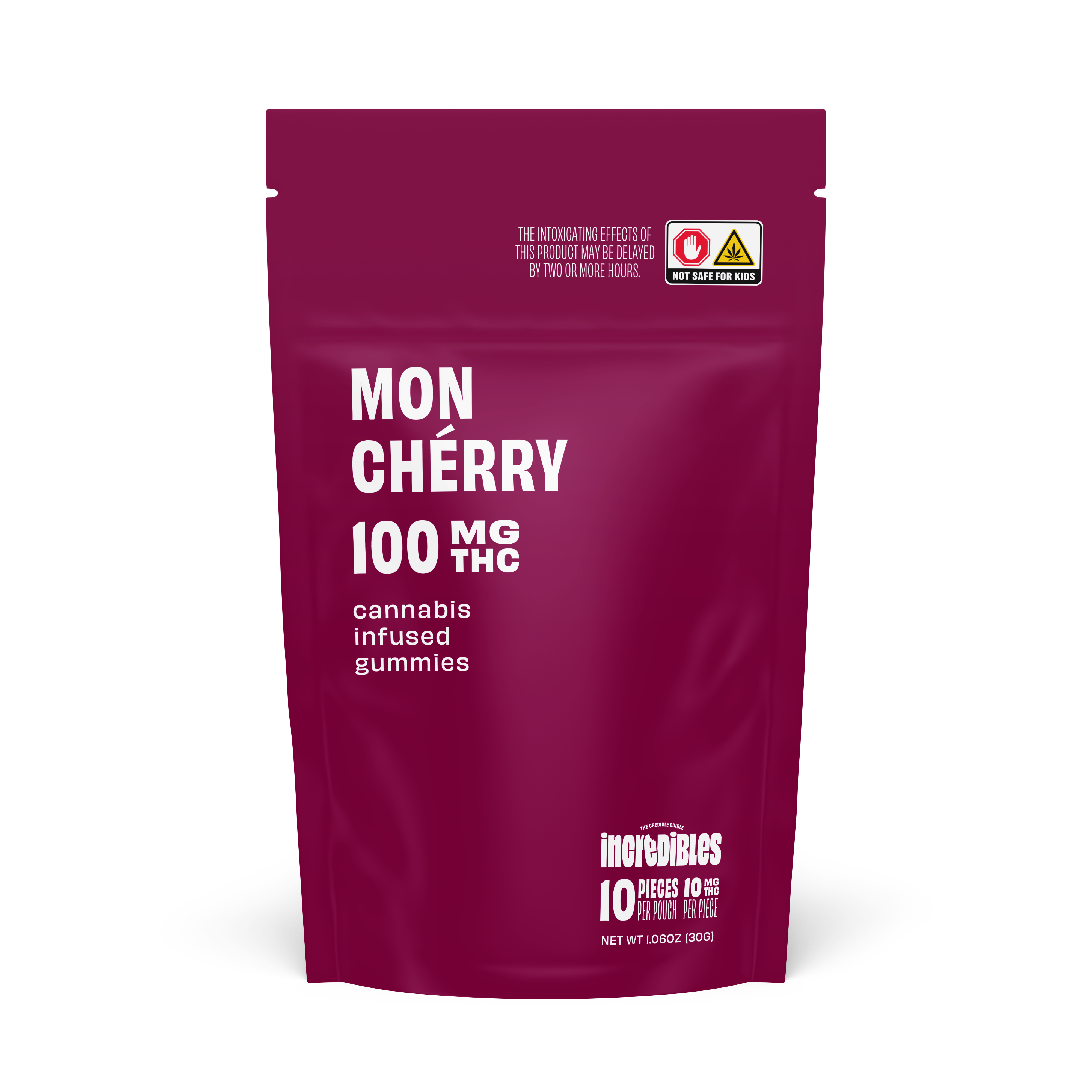 Photograph of product: Incredibles Gummies 10pk/100mg- Mon Cherry