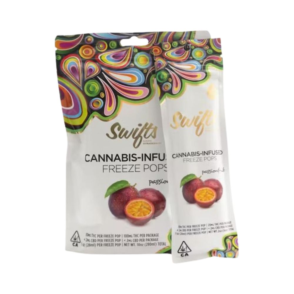 Photograph of product: PASSIONFRUIT FREEZE POPS 10-PACK 100MG