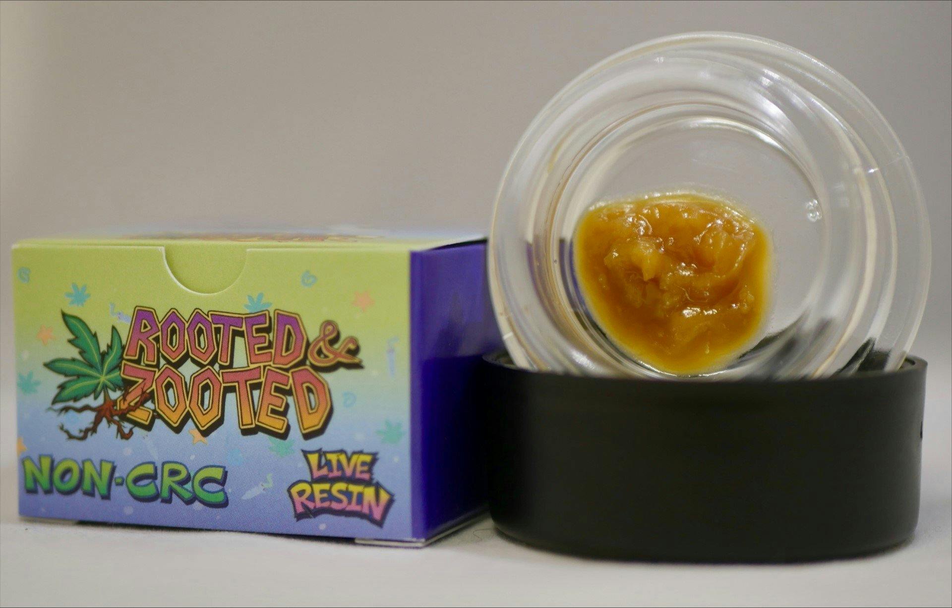 Photograph of product: ROOTED & ZOOTED | OIL BREATH | LIVE RESIN | 1G
