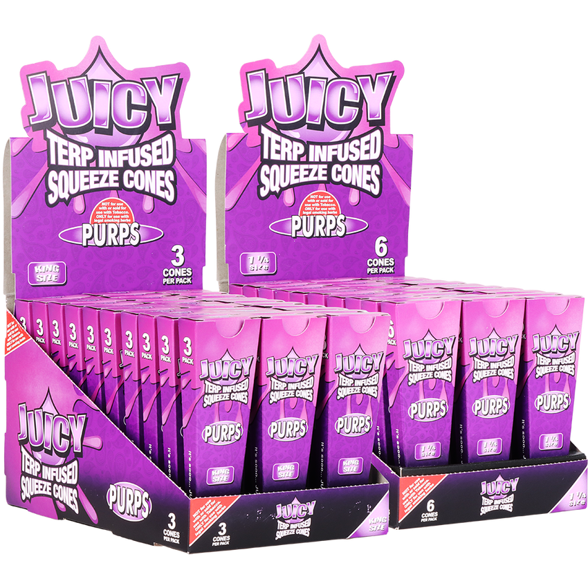 Photograph of product: Juicy Terp Infused Squeeze Cones | Purps