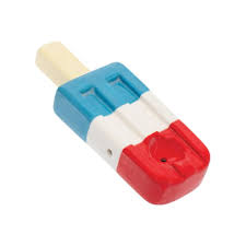 Photograph of Product: Wacky Bowls | 3.5" Ceramic Pipe | Red, White & Blue Popsicle