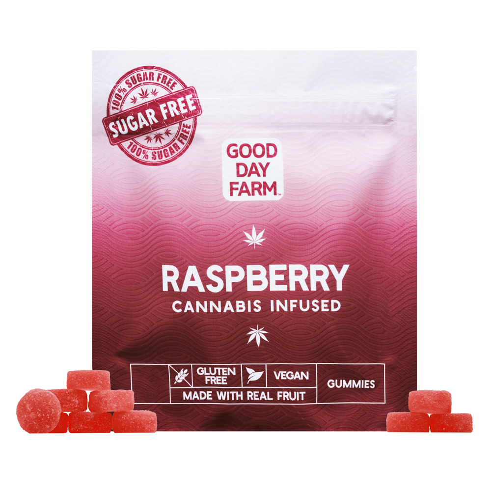 Photograph of product: Good Day Farm - Sugar Free Raspberry - Gummies 100mg - 10pk
