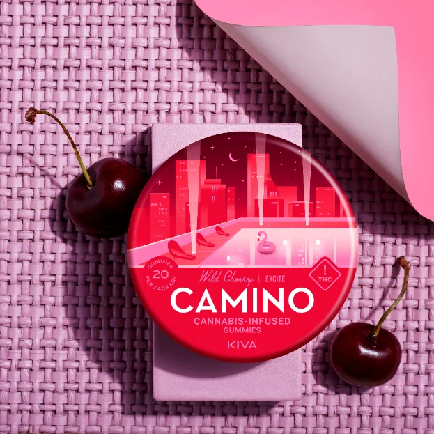 Photograph of product: Camino - Gummies 20pk - Wild Cherry (I) (100mg/5mg each)