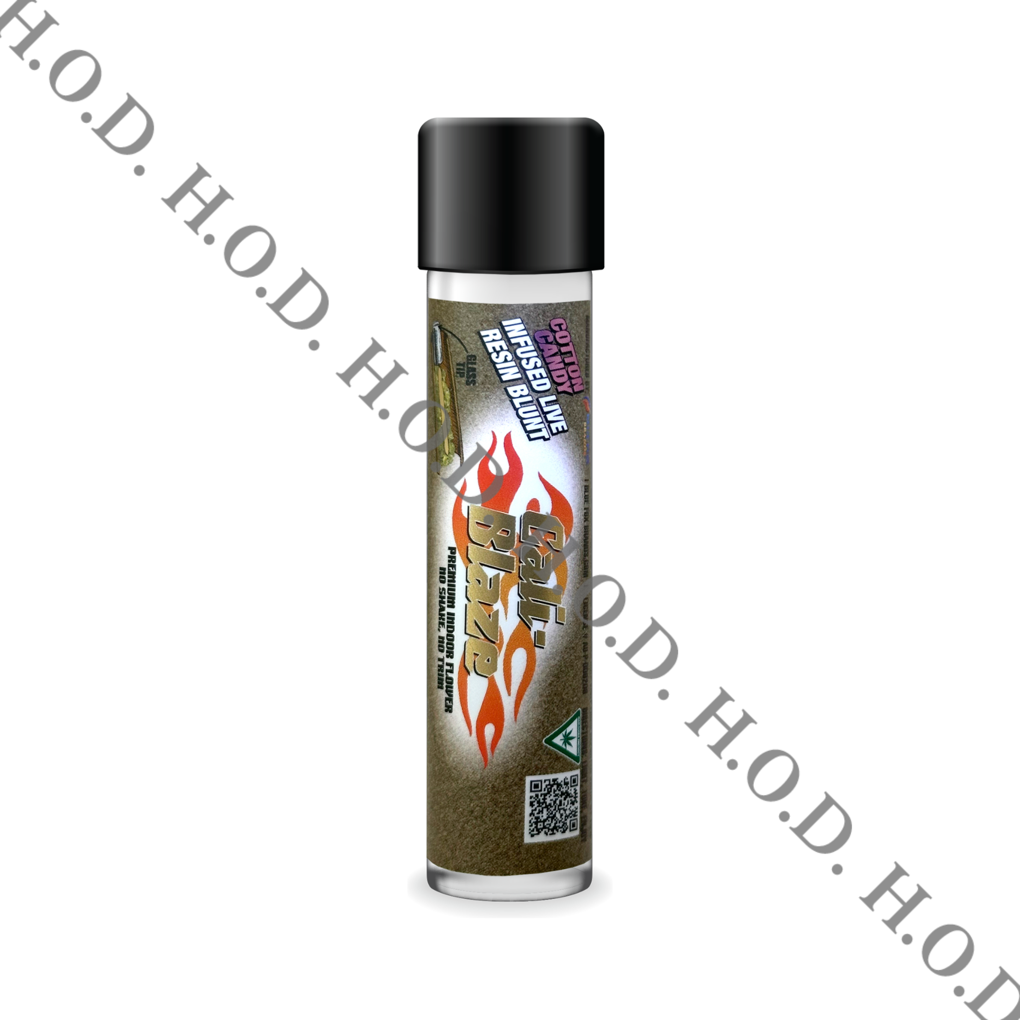 Photograph of product: Cali-Blaze Cotton Candy Live Resin Infused Donut Blunt 1.2g