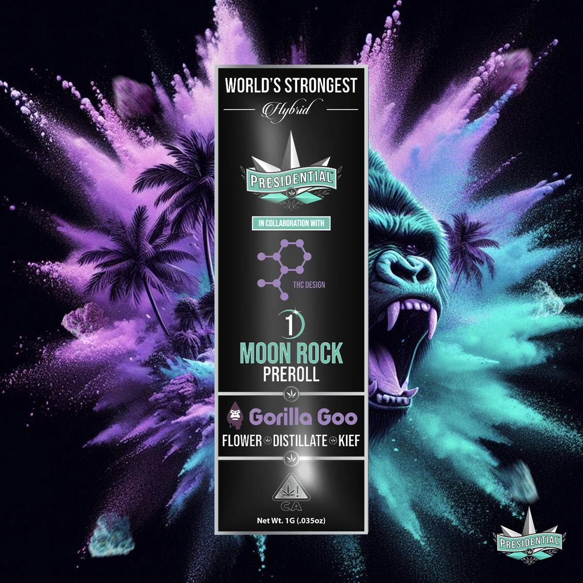 Photograph of product: Gorilla Goo Pre-Roll Presidential