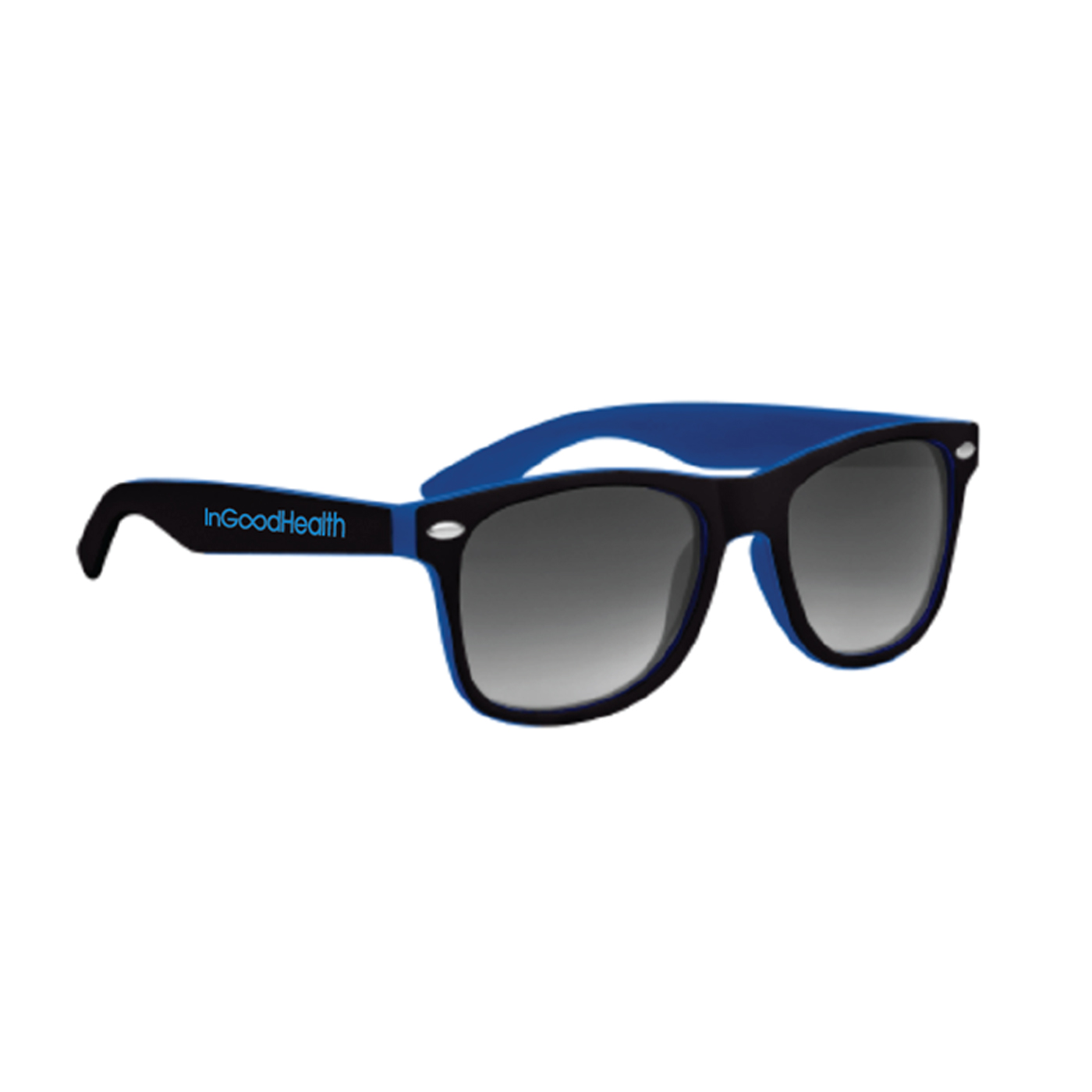 Photograph of product: In Good Health Sunglasses - Blue & Black
