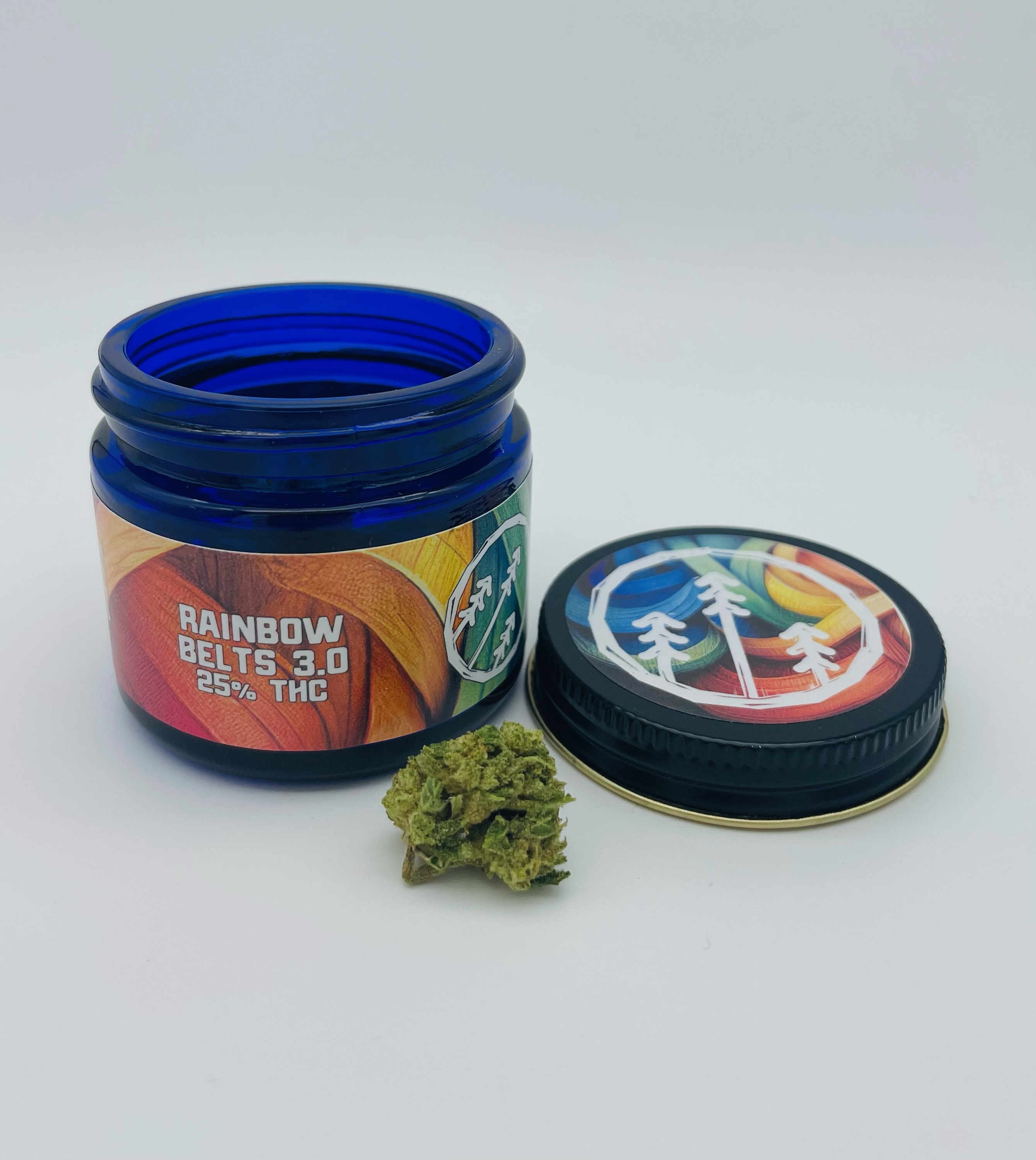 Photograph of product: Treetop Alliance | Rainbow Belts 3.0 | Flower | 4g | 25.26% TH-oui
