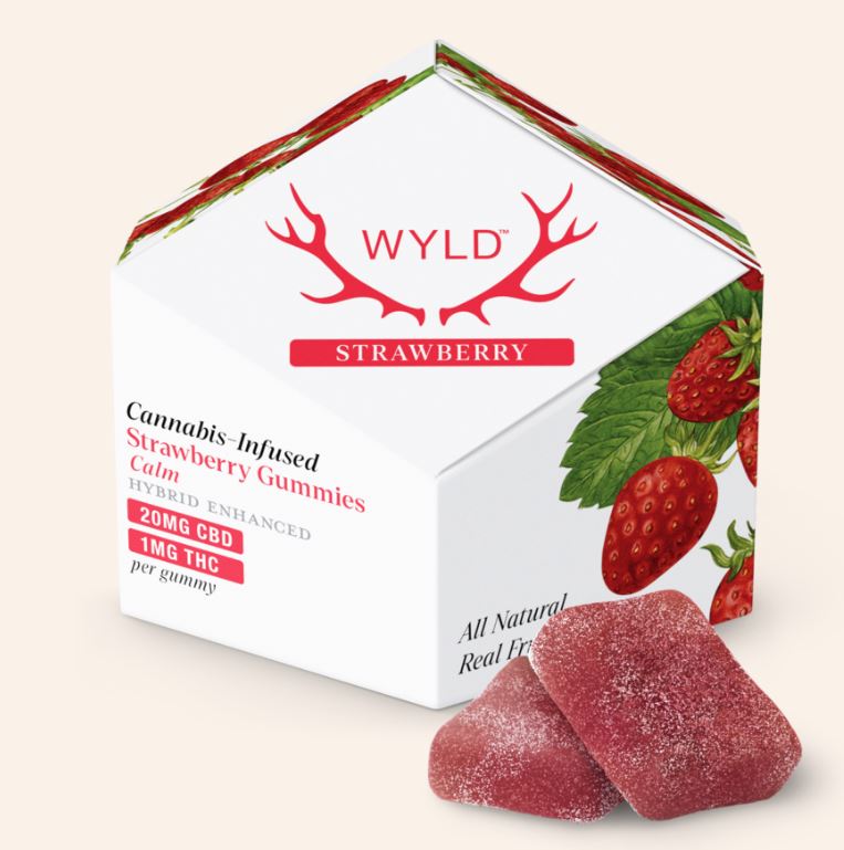 Photograph of product: Wyld | Strawberry 20:1 CBD:TH-oui Gummies