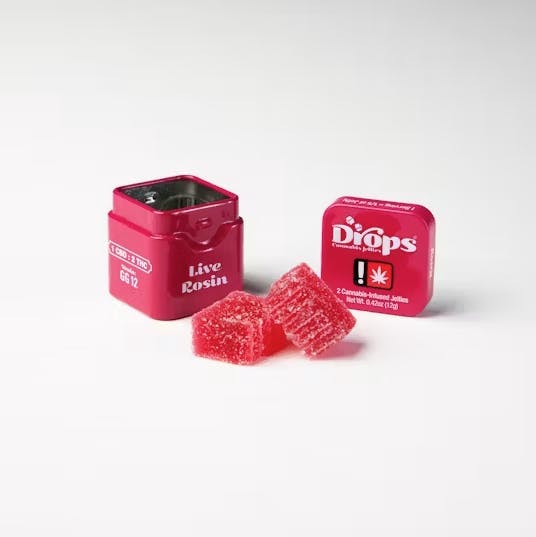 Photograph of product: Raspberry | 2-Piece | 1:2 | 100mg Gummy