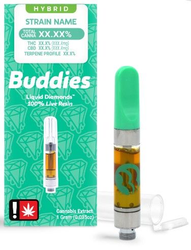 Photograph of product: Buddies Live Resin Cart: Amherst Sour Diesel - 