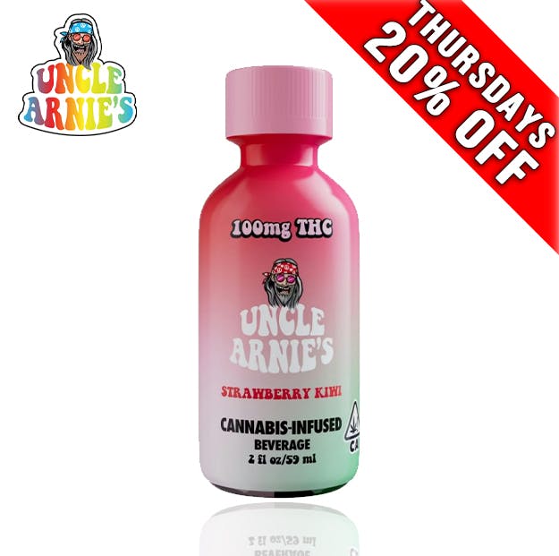 Photograph of product: Uncle Arnies - Strawberry Kiwi - 100mg - 