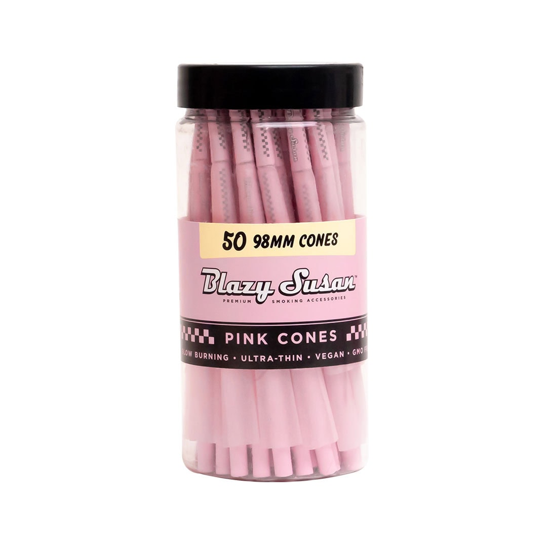 Photograph of product: Blazy Susan Pre-rolled Cones 50 Pack Unbleached