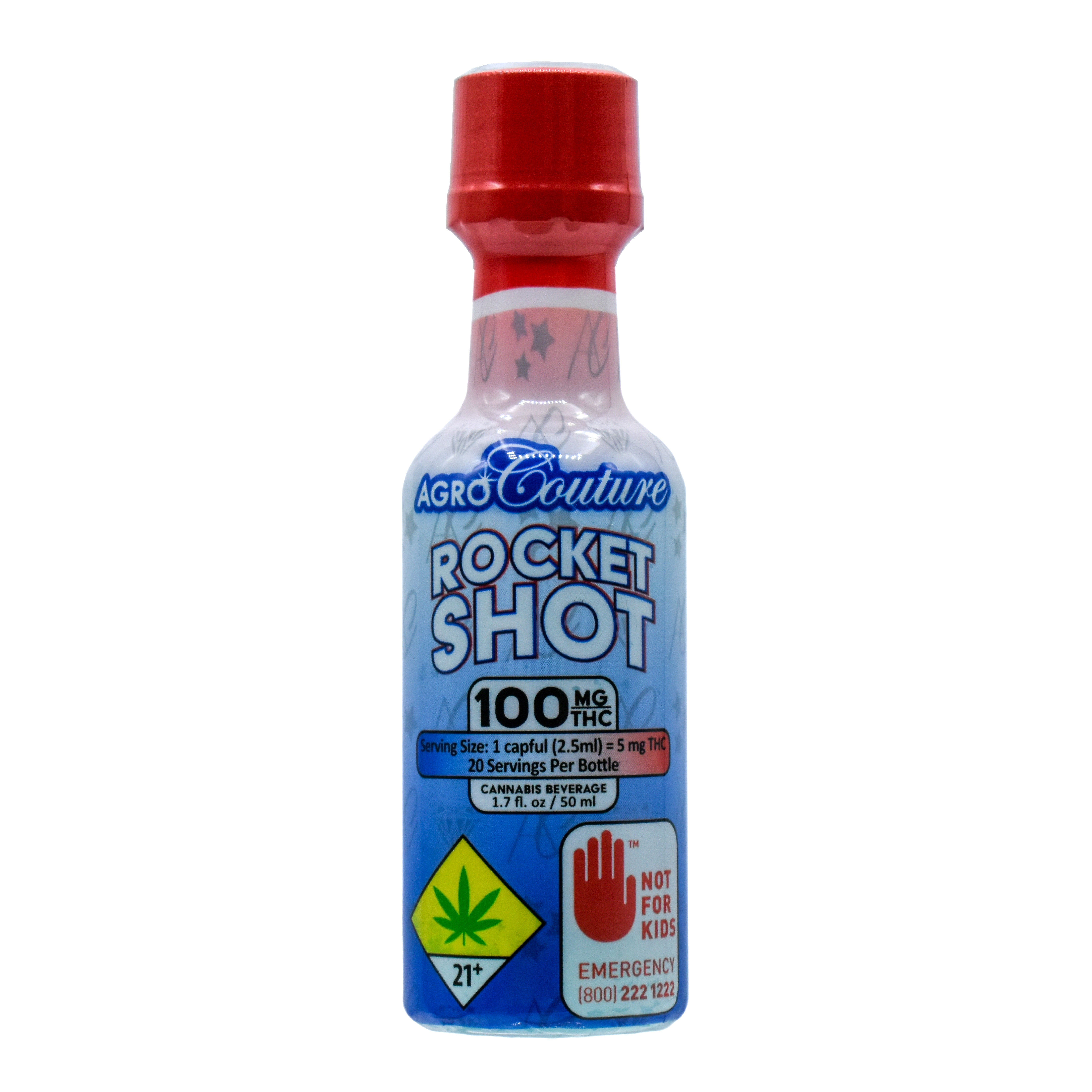 Photograph of product: Agro Couture - Rocket Shot - 100mg Liquid Edible - 1.7 oz