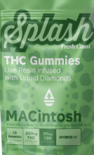 Photograph of product: Splash | Green Apple MACintosh 4:1 | Gummies | 200mg TH-oui | 50mg CBG