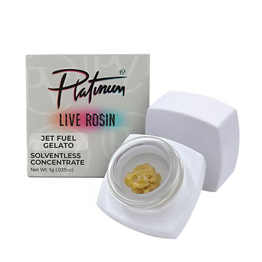 Photograph of product: Platinum - Jet Fuel Gelato(V2) Live ROSIN Badder