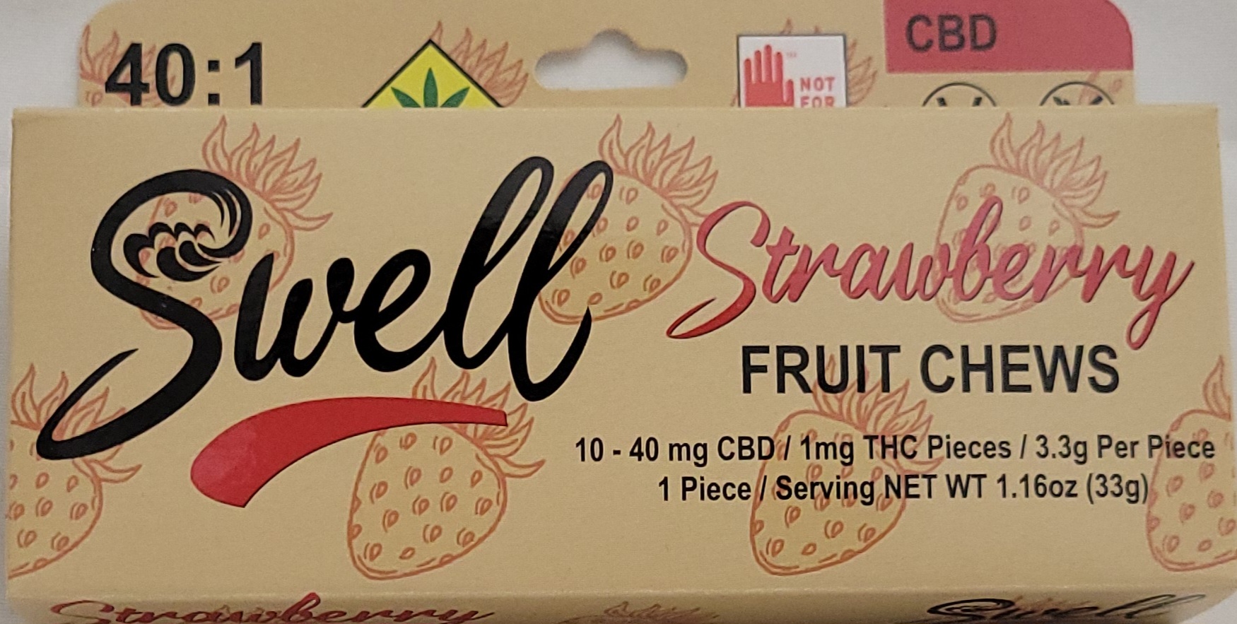 Photograph of Product: Strawberry | CBD 40:1 | 100mg