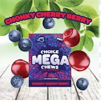 Photograph of product: Choice Mega Chews - Chonky Cherry Berry (2x100) 200mg