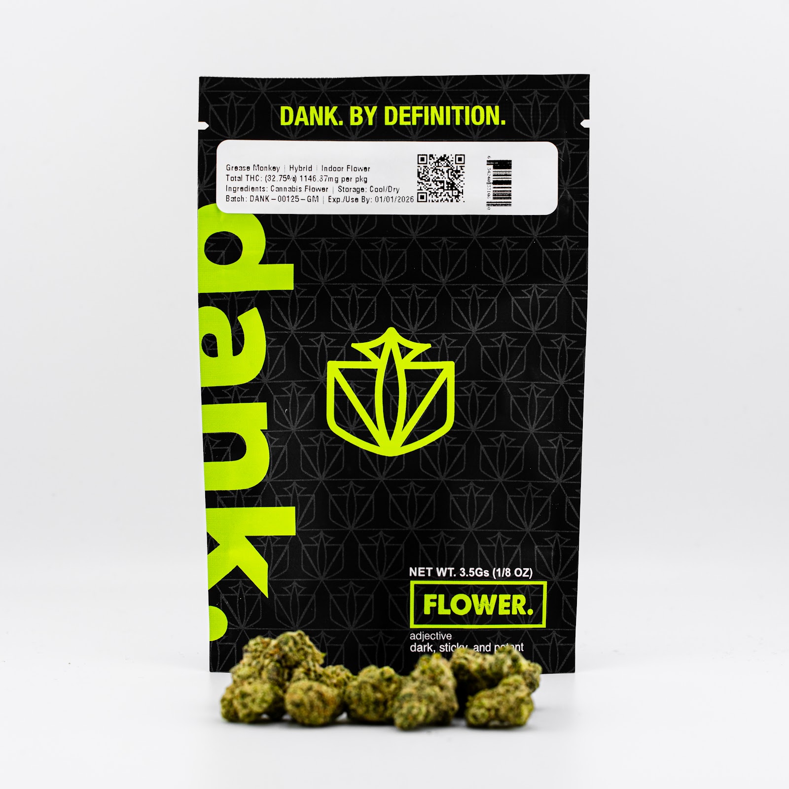 Photograph of product: Dank- Flower- Grease Monkey (H) - 3.5g