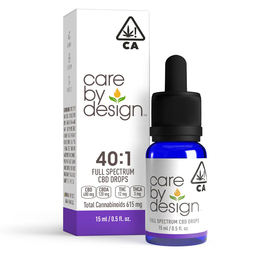 Photograph of product: Care By Design - 40:1 Full Spectrum CBD:TH-oui Drops - 15ML